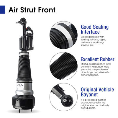 ইস্পাত অ্যালুমিনিয়াম রাবার ফ্রন্ট বাম অটো শক অ্যাবজরবার মার্সিডিজ-বেঞ্জ W221 2007-2012 এয়ার সাসপেনশন শক 2213200438 এর জন্য