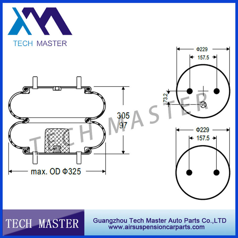 OEM W01-358-7401 উচ্চমানের স্বয়ংক্রিয় খুচরা যন্ত্রাংশ ফায়ারস্টোন বায়ু স্থগিতাদেশ ভারী দায়িত্ব ট্রাক বায়ু বসন্ত