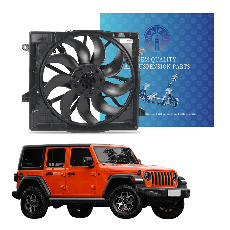 Jeep Wrangler JL 2018-2022 Gladiator 68272755AC 68272755AB এর জন্য গাড়ির ইঞ্জিন শীতল রেডিয়েটার ফ্যান